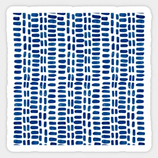 Abstract rectangles - dark blue Sticker